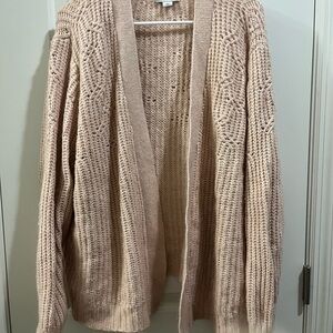 Ava & Viv Textured Open-Front Cardigan